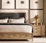 Modern bedroom with Gorvey lighting and stylish decor.