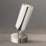 Modern Gorvey pivoting spotlight with sleek white finish and adjustable head.