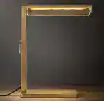 Modern crystal table lamp with LED lighting for elegant decor.