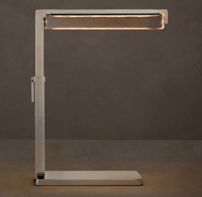 Modern crystal task table lamp with sleek design and LED lighting.