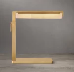Modern Alabaster Task Table Lamp with sleek gold finish.