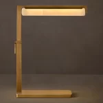 Modern Alabaster Task Table Lamp with LED light for reading and workspace.