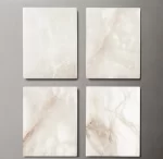 Alabaster tile set with four rectangular tiles on a gray background.