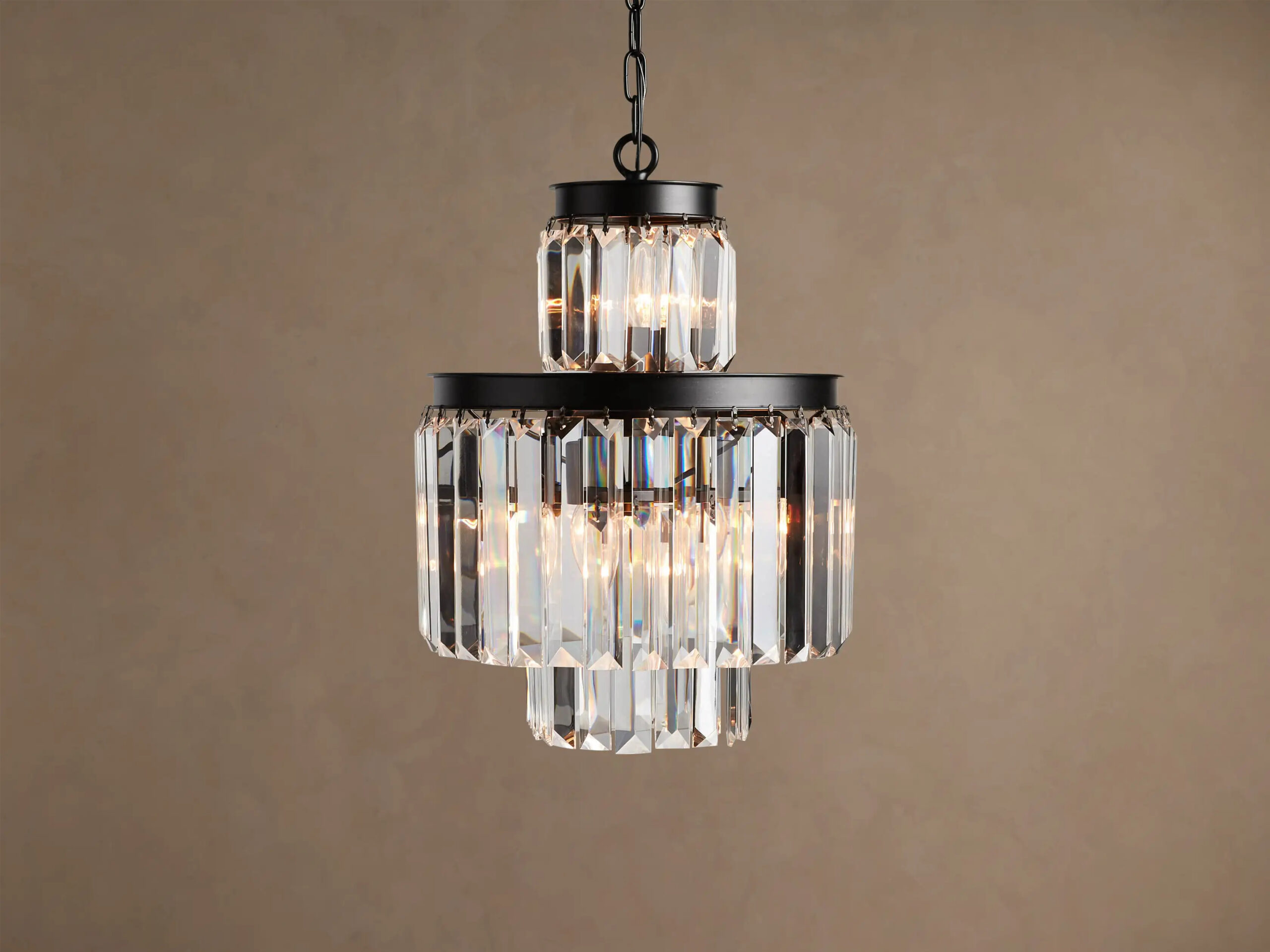 652036H0271_MS260119 GV Leyland K9 Deco Chandelier in Bronze - Image 1