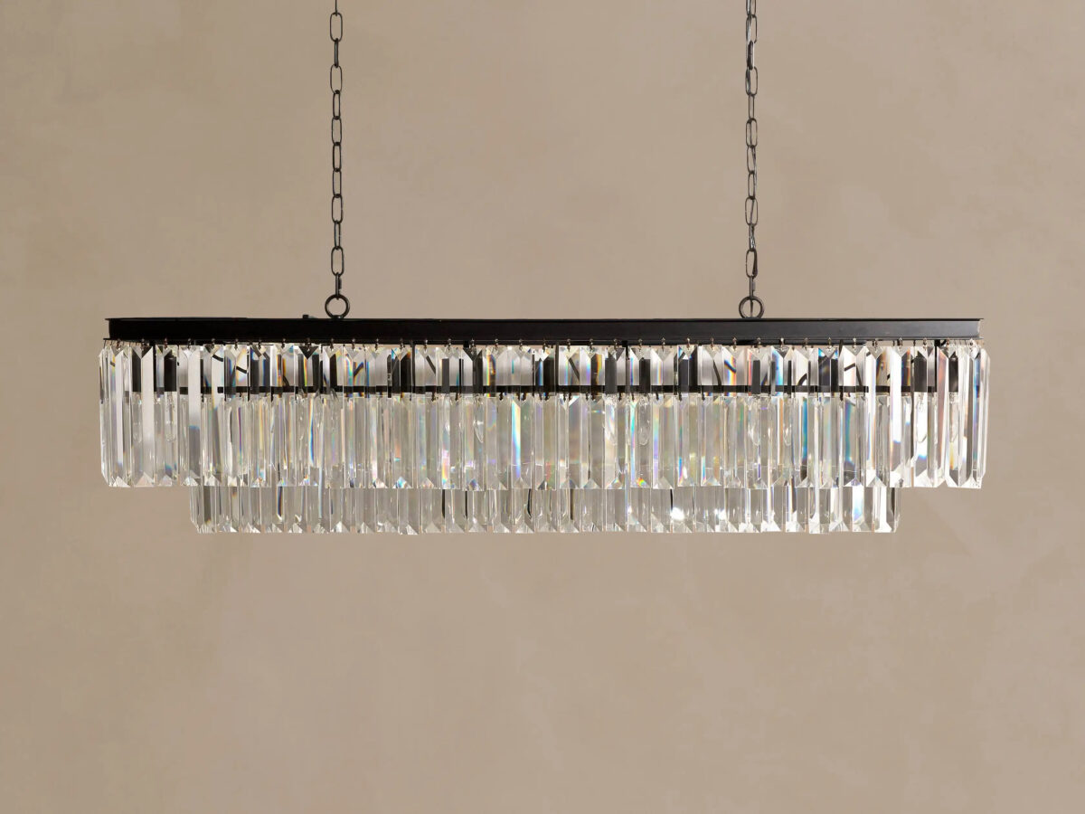 GV Leyland Glass Art Chandelier in Brass - Image 4