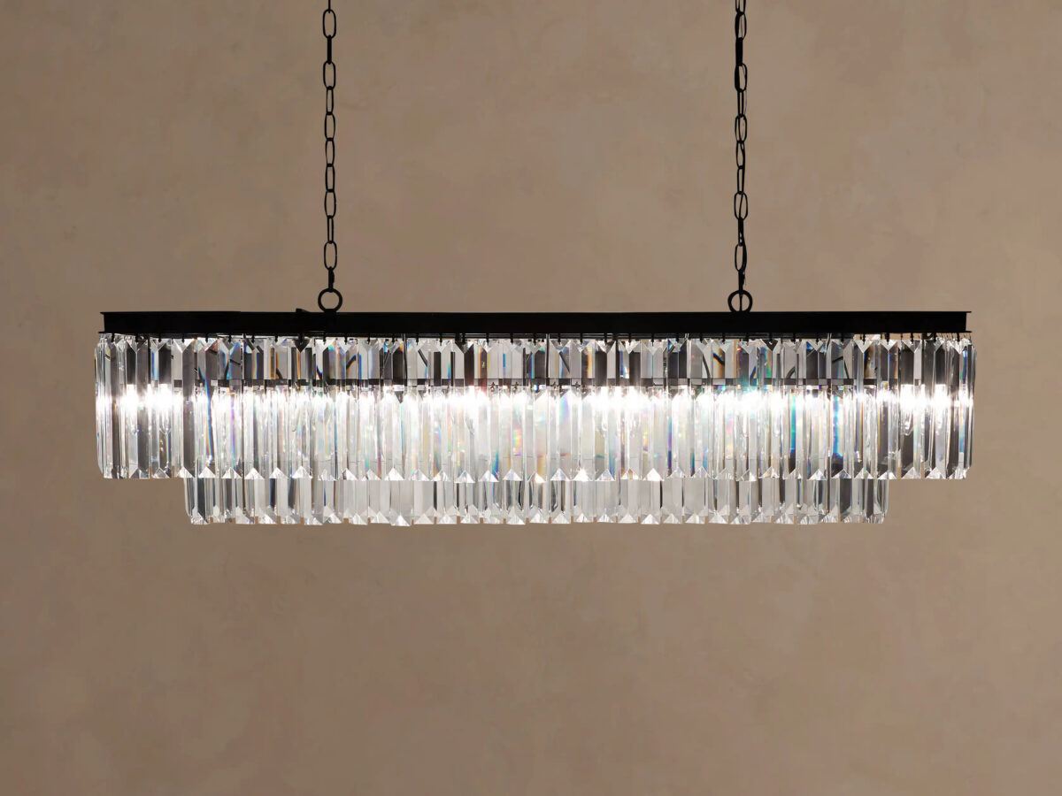 GV Leyland Glass Art Chandelier in Brass - Image 3