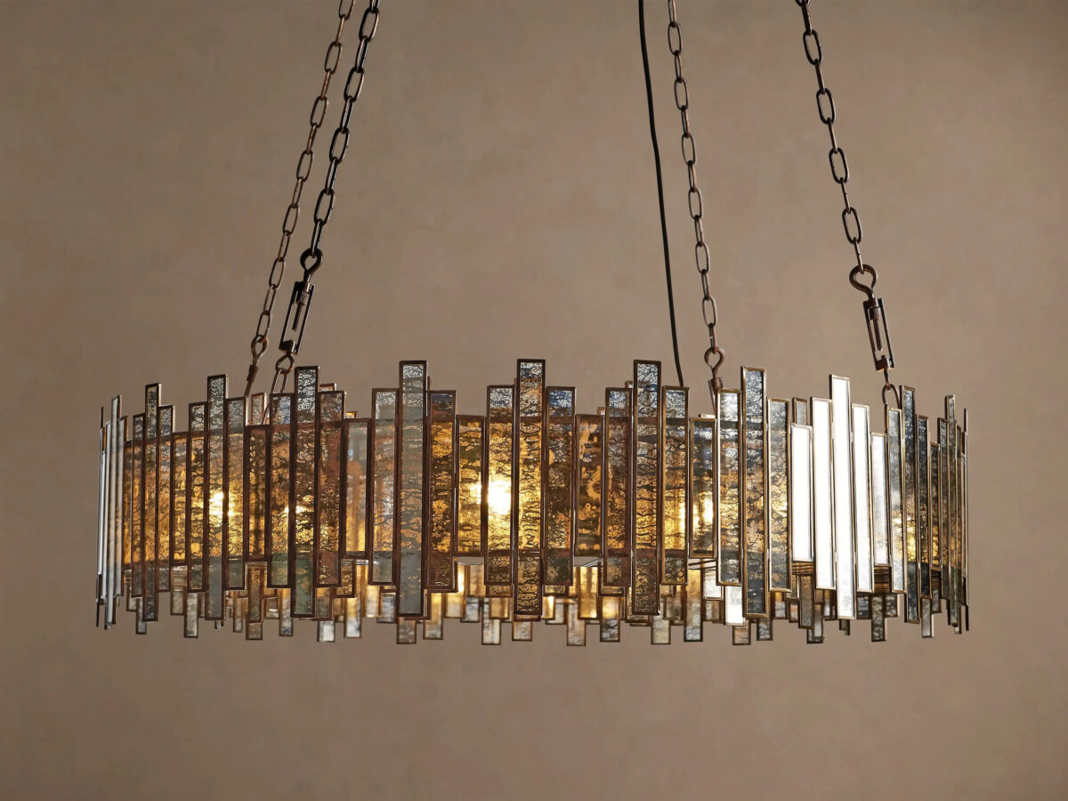 GV Laila Round Copper Light Chandelier - Image 4