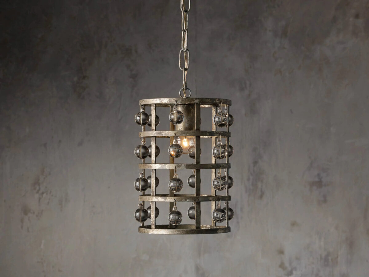 GV La Cage Iron Cage Pendant 8 Inch Bronze - Image 6
