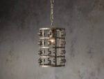 GV La Cage Iron Cage Pendant 8 Inch Bronze - Image 6