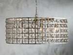 GV La Cage Iron Cage Chandelier 8 Light Silver Clay