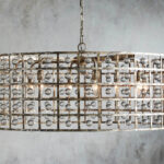 GV La Cage Iron Cage Chandelier 8 Light Silver Clay