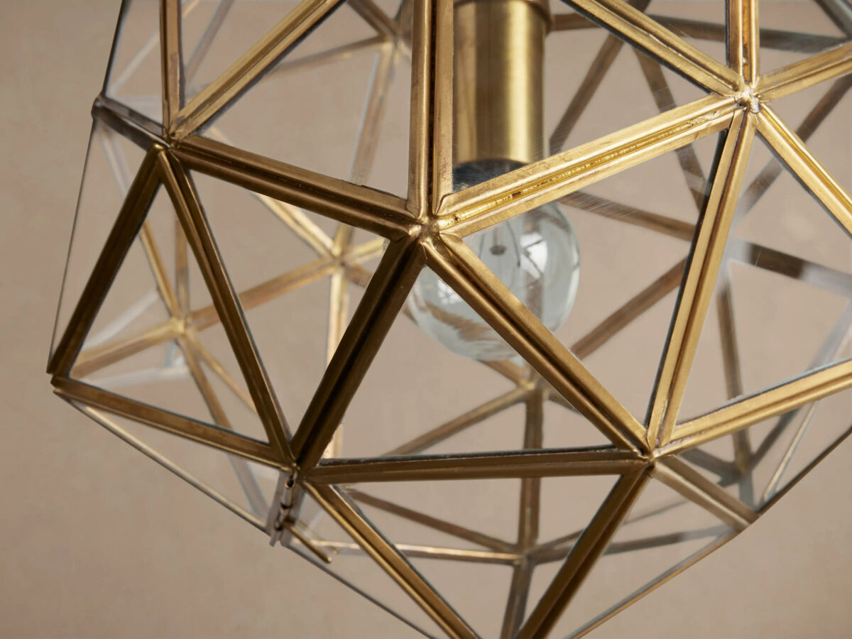 GV Eliana Brass Lantern Pendant Light - Image 5