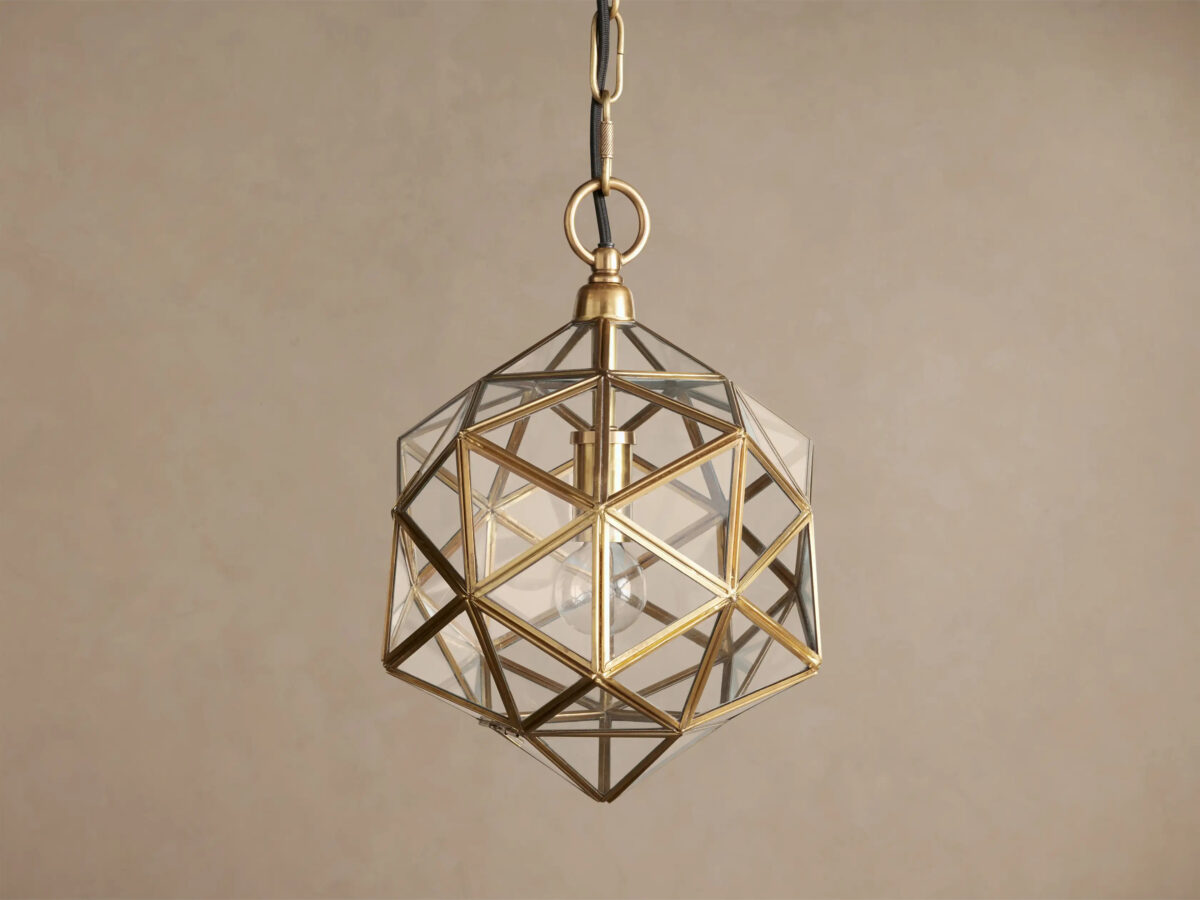 GV Eliana Brass Lantern Pendant Light - Image 4