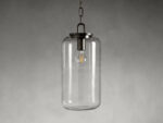 GV Wescott Bronze Pendant Light with Clear Glass Cylinder Shade - Image 4