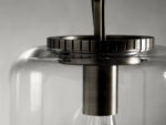 GV Wescott Bronze Pendant Light with Clear Glass Cylinder Shade - Image 3