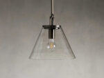 GV Bronze Glass Pendant with Cone Shade and Rod - Image 5