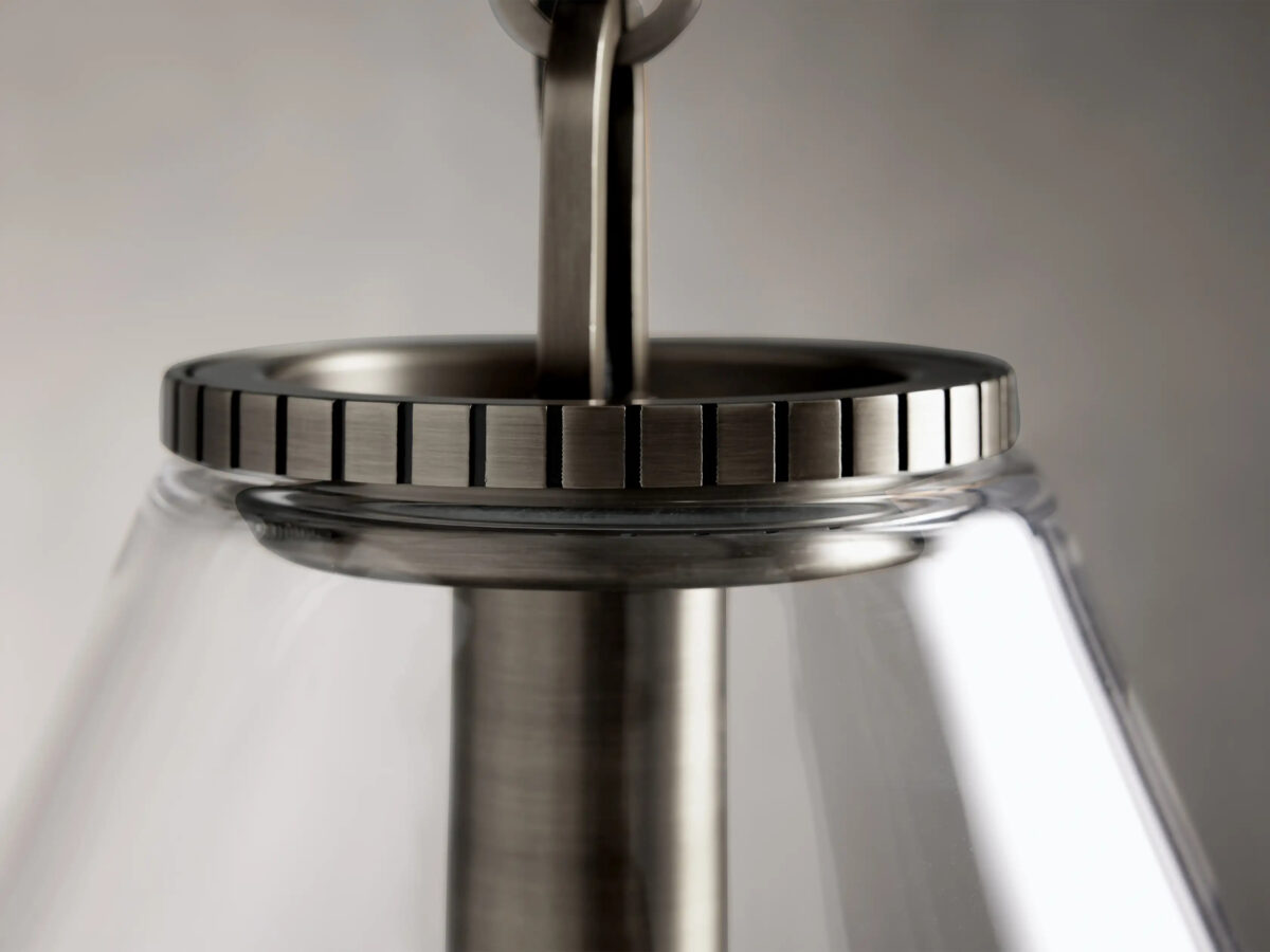GV Bronze Glass Pendant with Cone Shade and Rod - Image 4