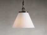 GV Bronze Cone Pendant with Clear Glass Chain Light - Image 9