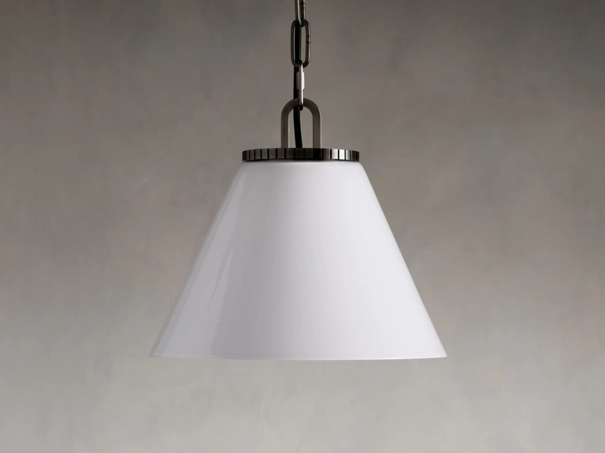 GV Bronze Cone Pendant with Clear Glass Chain Light - Image 13