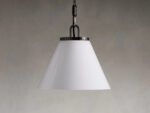 GV Bronze Cone Pendant with Clear Glass Chain Light - Image 13