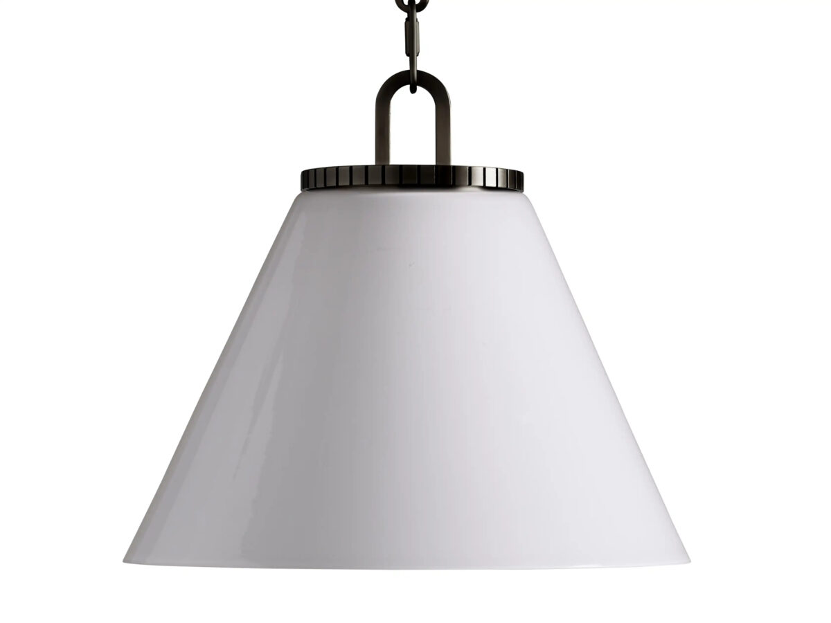 GV Bronze Cone Pendant with Clear Glass Chain Light - Image 15