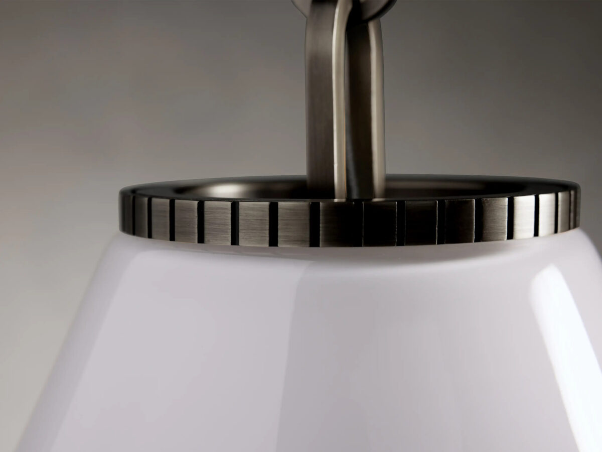 GV Bronze Glass Pendant with Cone Shade and Rod - Image 9