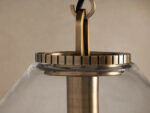 GV Brass Cone Pendant with Clear Glass and Chain - Image 3