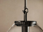 GV Large Bronze glass cone pendant with Clear Glass - Image 3