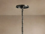 GV Large Bronze Pendant Light with Milk Glass Cone Shade - Image 4