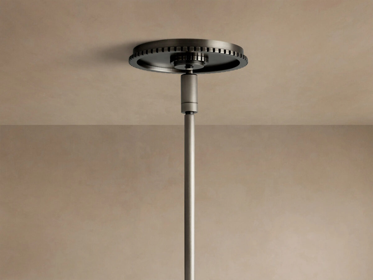 GV Bronze Glass Pendant Large Cone with Milk Glass - Image 4