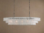 GV Ghiaccio 54 Inch Bronze Clear Glass Chandelier