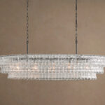 GV Ghiaccio 54 Inch Bronze Clear Glass Chandelier