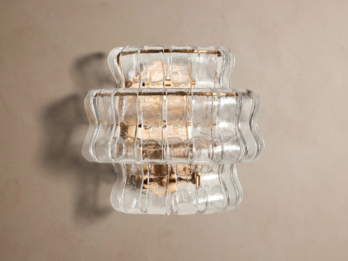 GV Modern Glass Sconce in Green Glass and Bronze - Image 11