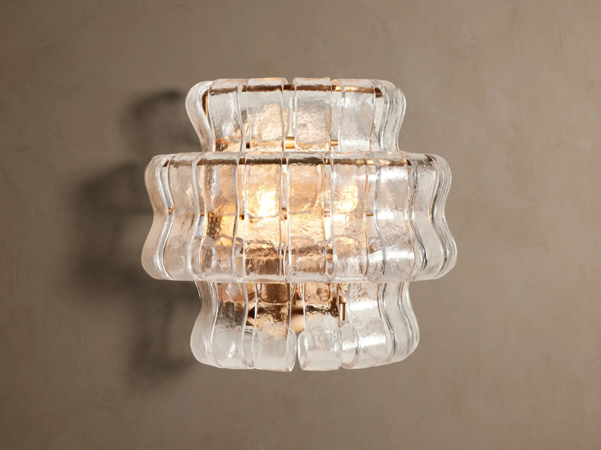 GV Modern Glass Sconce in Green Glass and Bronze - Image 10