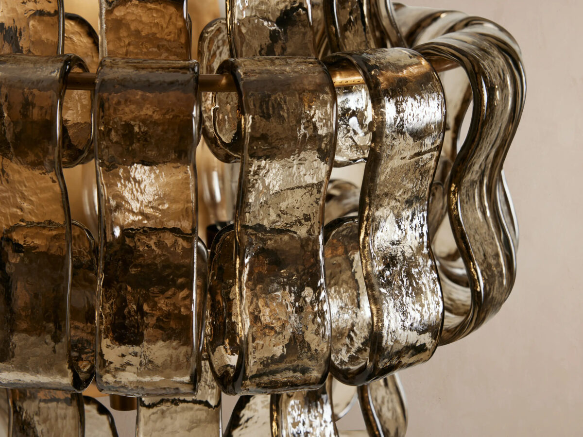 GV Modern Glass Sconce in Green Glass and Bronze - Image 18