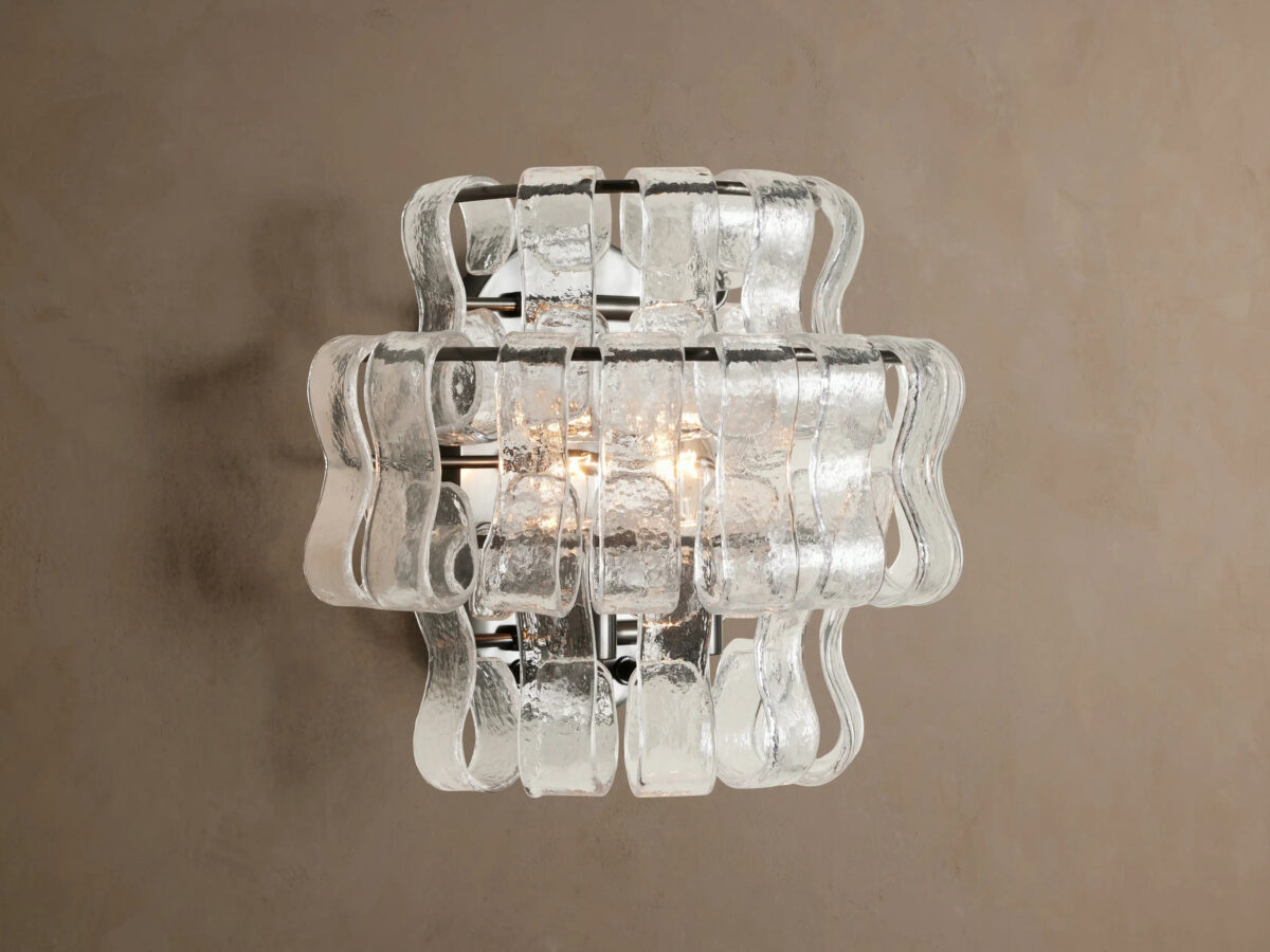 GV Modern Glass Sconce in Green Glass and Bronze - Image 7