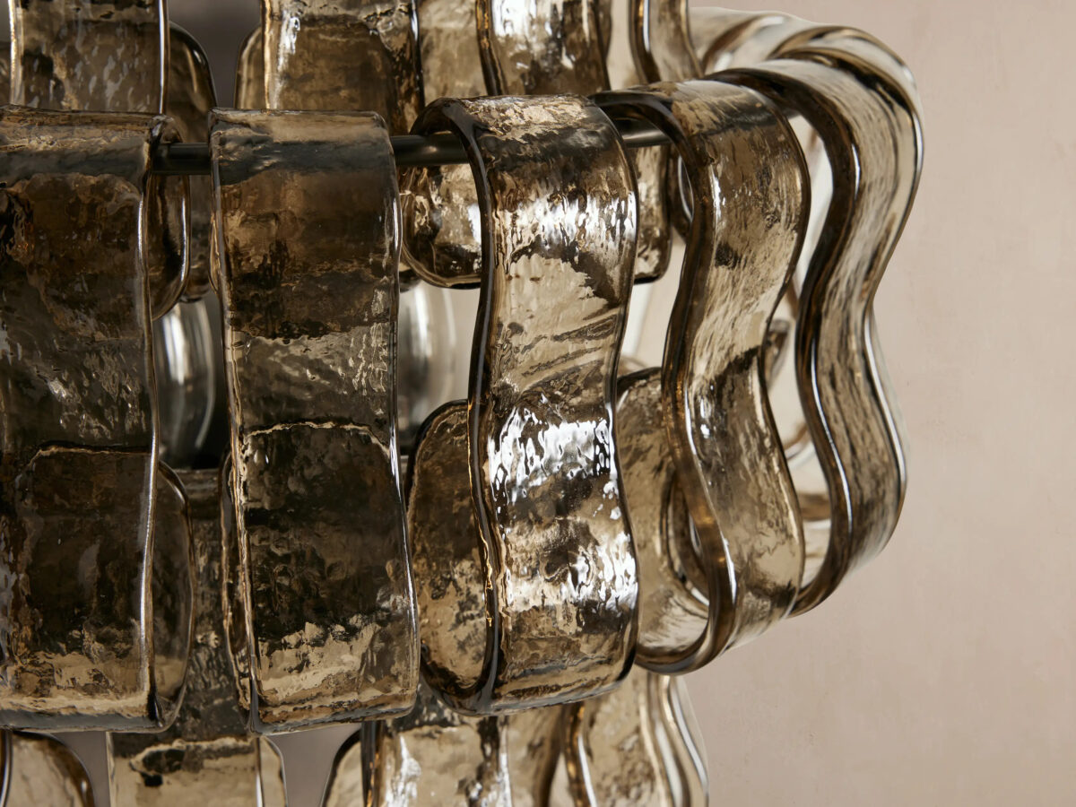GV Modern Glass Sconce in Green Glass and Bronze - Image 15