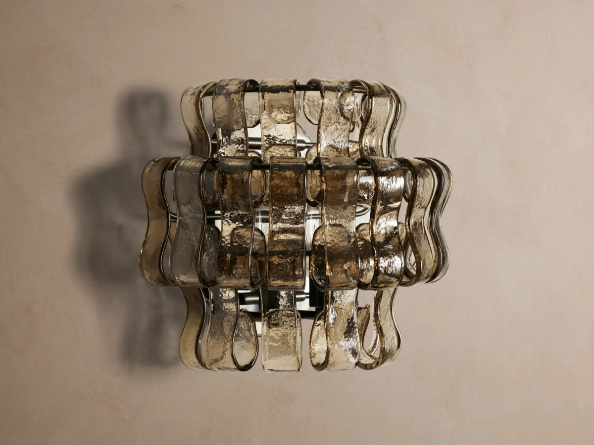 GV Modern Glass Sconce in Green Glass and Bronze - Image 14