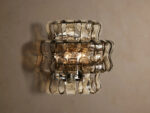 GV Modern Glass Sconce in Green Glass and Bronze - Image 13