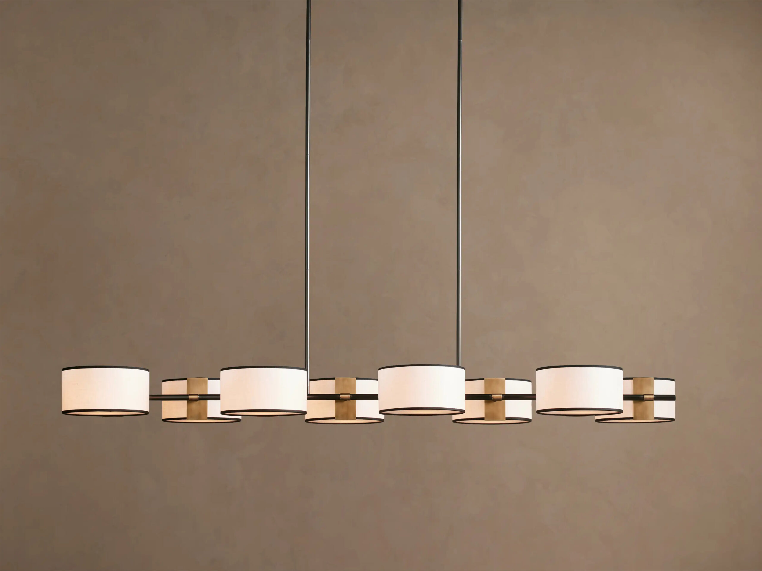 6610031H104_BOG260114 GV Fabric Chandelier Linear Dining Room Light - Image 1