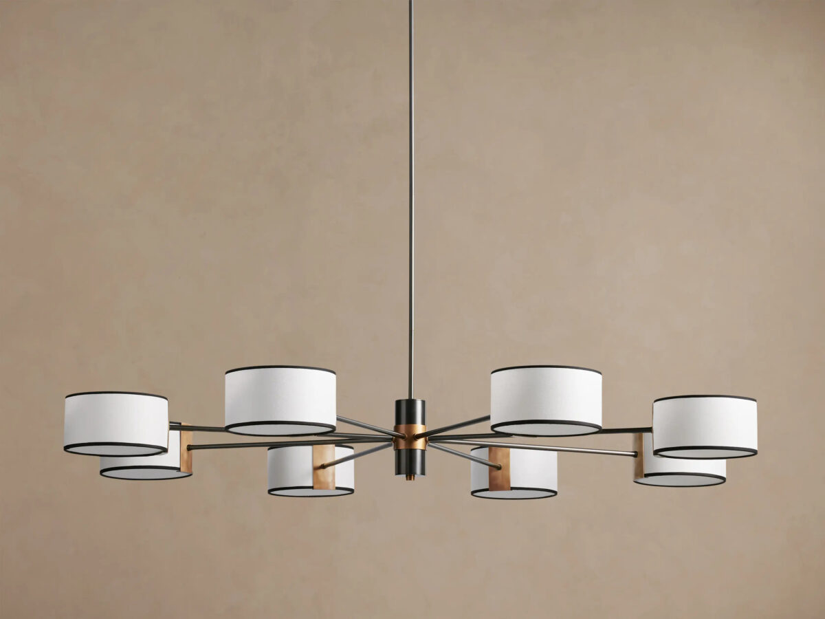 GV Fabric Chandelier Round Steel Frame 60 Inch - Image 2