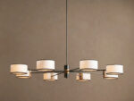 GV Fabric Chandelier Round Steel Frame 60 Inch