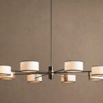 GV Fabric Chandelier Round Steel Frame 60 Inch