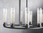 GV Bronze Chandelier 10-Light Round Steel Fixture - Image 2