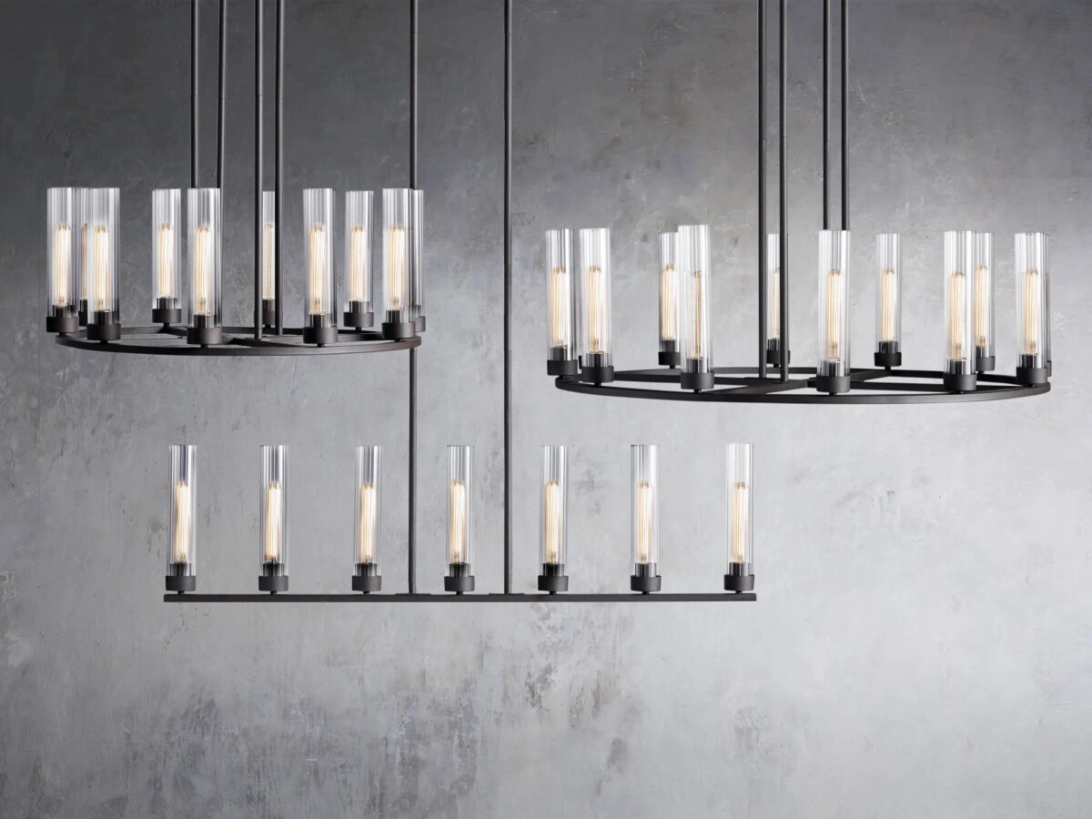 GV Bronze Chandelier 10-Light Round Steel Fixture - Image 6