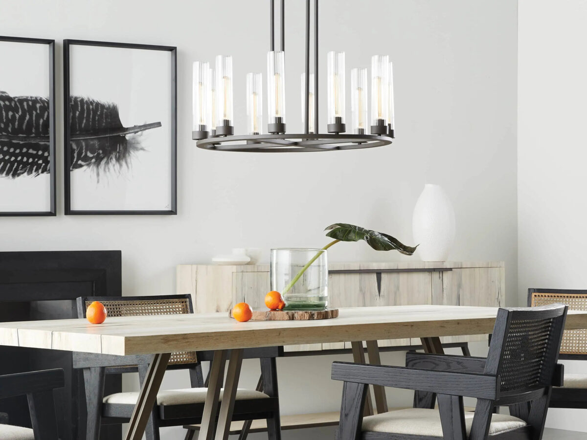 GV Bronze Chandelier 10-Light Round Steel Fixture - Image 7