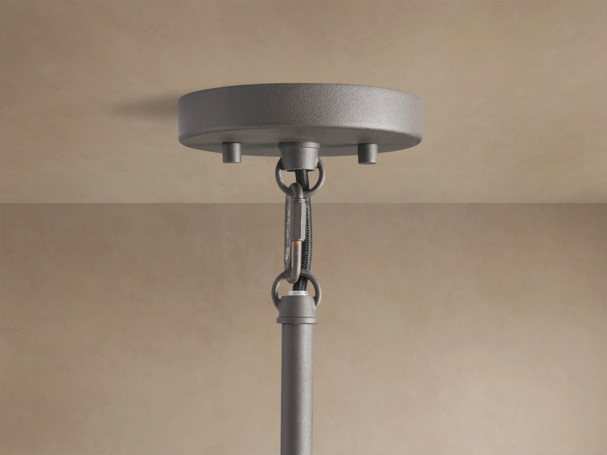 GV Brass Glass Pendant with Clear Fluted Shade - Image 7