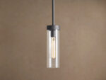 GV Brass Glass Pendant with Clear Fluted Shade - Image 5