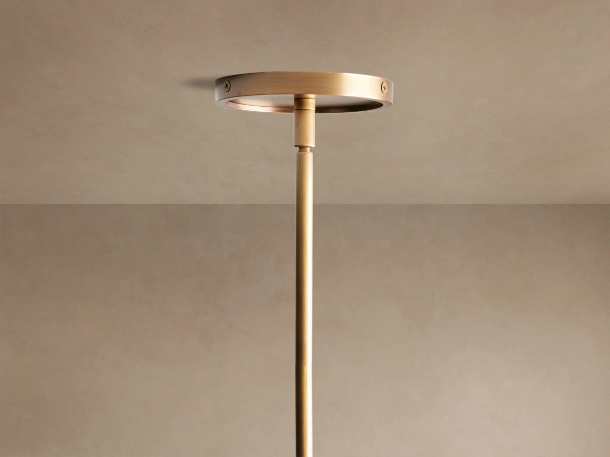 GV Brass Chandelier Theron Linear Milk Glass 50 Inch - Image 4
