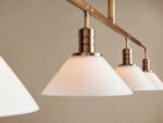 GV Brass Chandelier Theron Linear Milk Glass 50 Inch - Image 3